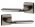 Poignée de porte design en laiton Nickel satiné HIGH COAT béquille lisse sur rosace carrée BdC, NATHALIE