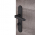 Poignée de porte intérieure en zamak noir mat sur plaque Conda/Déconda entraxe 195 mm, STAR