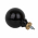 Boule de rampe d'escalier BOWL PORCELAINE Noir embase Laiton Ø100mm