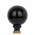 Boule de rampe d'escalier BOWL PORCELAINE Noir embase Laiton Ø100mm