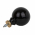 Boule de rampe d'escalier BOWL PORCELAINE Noir embase Laiton Ø100mm