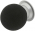 Bouton de porte et tiroir de meuble design noir Ø25 mm, DARKO