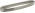 Poignée de porte ou tiroir de meuble en zamak finition nickel mat entraxe 128 mm, ELLIPSE