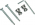 Kit de fixation barre de tirage 2 points invisible, pour porte en bois, PVC ou Aluminium.