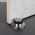 Butée de porte sol GRAPHIC, Inox mat anneau Caoutchouc noir
