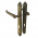 Poignée de porte ISABELLA entrée de clé, Laiton patiné entraxe 195 mm