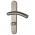 2 poignées universelles DUALFIT sur plaque ronde CHRISTIE verrou condamnation, Acier nickel mat bi-entraxe 165-195