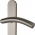 2 poignées universelles DUALFIT sur plaque ronde CHRISTIE trou de cylindre, Inox nickel mat bi-entraxe 165-195
