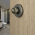 2 rosaces de poignée de porte rondes ROSA verrou condamnation, Aluminium aspect inox