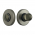 2 rosaces de poignée de porte rondes ROSA verrou condamnation, Aluminium aspect inox