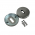 2 rosaces de poignée de porte rondes LINEA entrée de clé, Inox 304 mat