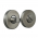 2 rosaces de poignée de porte rondes LINEA verrou condamnation, Inox 304 mat