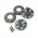 2 rosaces de poignée de porte rondes LINEA verrou condamnation, Inox 304 mat