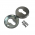 2 rosaces de poignée de porte rondes LINEA trou de cylindre, Inox 304 mat