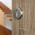 2 rosaces de poignée de porte rondes LINEA trou de cylindre, Inox 304 mat