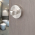 2 rosaces de poignée de porte rondes LIMBUS verrou condamnation, Zamak nickel mat
