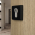 2 rosaces de poignée de porte carrées MIRA trou de cylindre, Aluminium noir