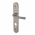 2 poignées de porte MAGALI trou de cylindre, zamak nickel mat entraxe 165 mm
