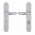 Poignée de porte intérieure design en Aluminium anodisé argent F1 sur plaque système VARIOSTAR Basic Conda/Déconda avec voyant entraxe 195 mm, SEATTLE