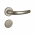 2 poignées de porte KYOTO aveugle , Rosace ronde, Contemporain, Aluminium anodisé doré F2