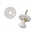Paire de rosaces de fonction Condamnation en Porcelaine blanc bague polie dorée, ATHENA