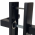 2 poignées de porte LOFT sans trou, Métal noir mat entraxe 165 mm | Style moderne