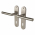 2 poignées de porte DOCKER entrée de clé, Métal nickel mat entraxe 165 mm | Style moderne