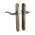 2 poignées de porte FINESSE sans trou, Zamak bicolore nickel/nickel mat entraxe 195 mm