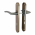 2 poignées de porte FINESSE entrée de clé, Zamak bicolore nickel/nickel mat entraxe 195 mm