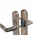 2 poignées de porte FINESSE verrou condamnation, Zamak bicolore nickel/nickel mat entraxe 195 mm