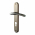 2 poignées de porte FINESSE trou de cylindre, Zamak bicolore nickel/nickel mat entraxe 195 mm