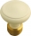 Bouton simple de porte intérieure en bois blanc, ROND