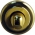 Poignée de porte intérieure design en laiton poli brillant béquille poli satiné sur rosace ronde Conda et Déconda, ROBIN