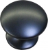 Bouton de porte et tiroir de meuble en zamak noir satin Ø 30mm, ROND 