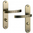 Poignée de porte intérieure design en Aluminium finition Canon de fusil sur plaque Conda / déconda entraxe 195 mm, AUDACE