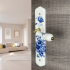 2 poignées de porte Porcelaine modèle Bleuet – Sans Trou – Entraxe 195 mm