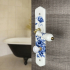 2 poignées de porte Porcelaine modèle Bleuet – Bouton de condamnation – Entraxe 195 mm